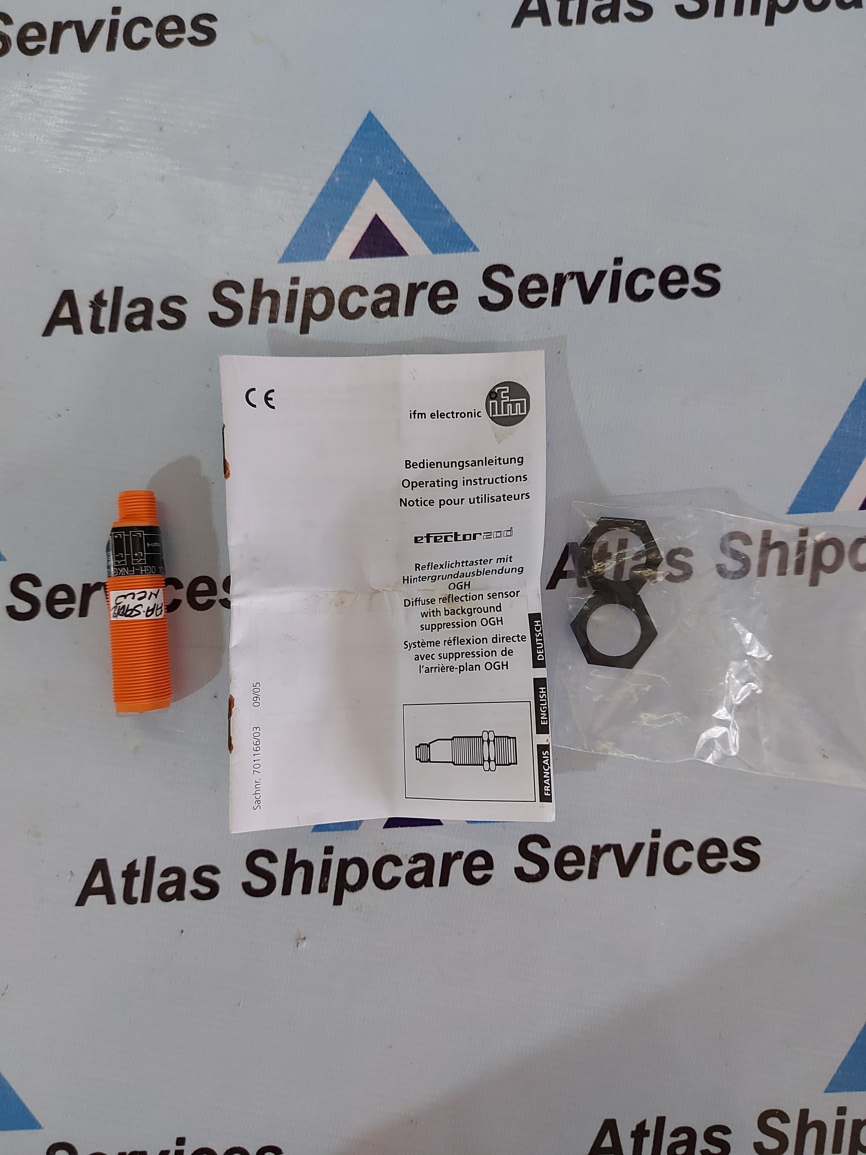 IFM EFECTRO 200 OG5054 OGH-FNKG/US-100 PHOTOELECTRIC SENSOR